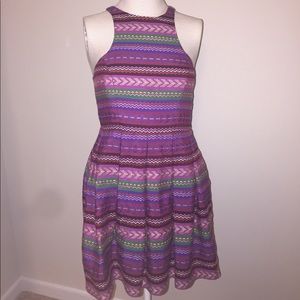 Talulah racerback embroidered pleated mini